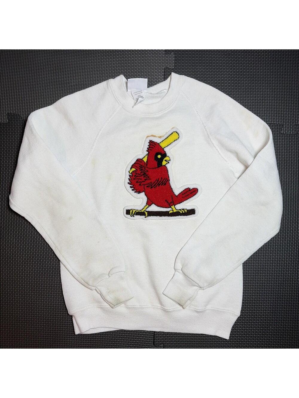 St Louis Cardinals Lee’s Stitches Hoodie Youth Boys Medium Sweatshirt Red